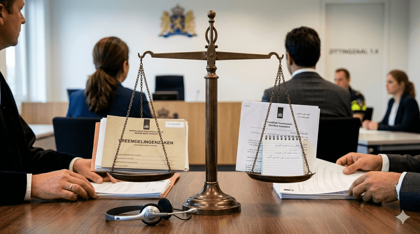 Weegschaal van Justitie — tolken in het gerecht